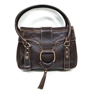 Vintage Dolce&Gabbana Brown Top Handle Bag Gold Hardware Tassel